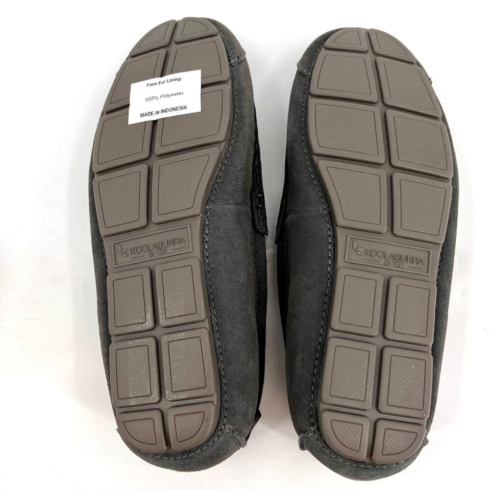 Koolaburra By UGG Suede Tipton slipper Size 9 Sting Gray Fax Bed Lining NWOB - Picture 2 of 9